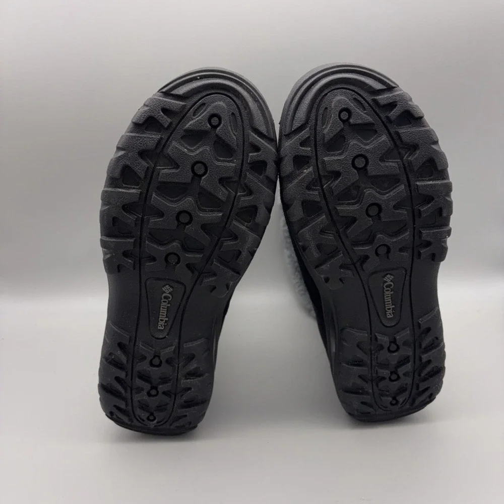 Columbia Winter Boots Women 7 Black Maiden II Quilted Waterproof Faux Fur Trim